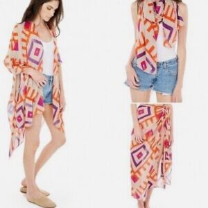 Anthropologie multi way Michael stars kimono shawl wrap scarf